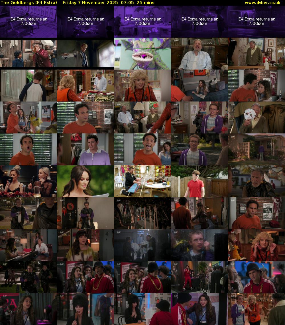 The Goldbergs (E4 Extra) Friday 7 November 2025 07:05 - 07:30