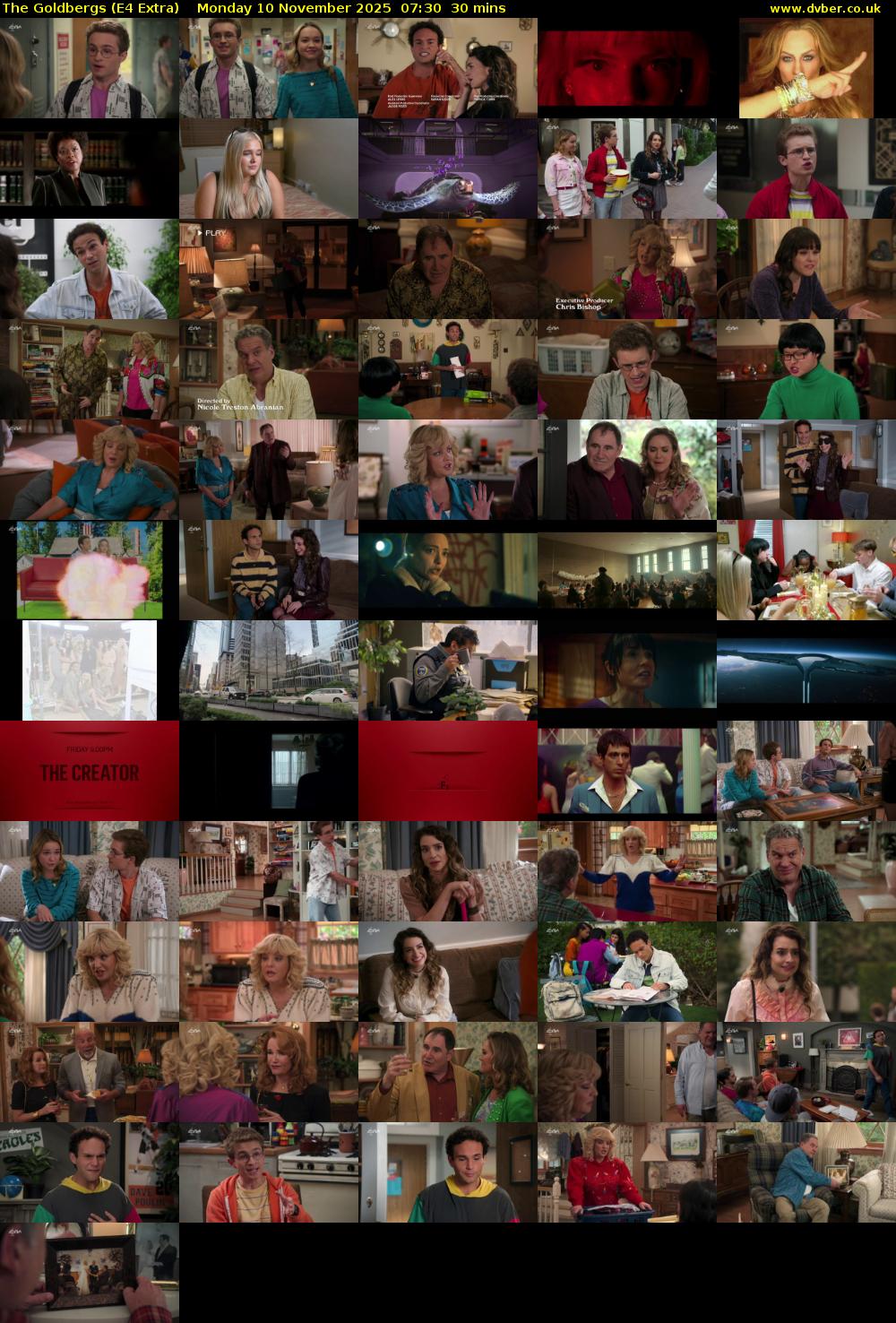 The Goldbergs (E4 Extra) Monday 10 November 2025 07:30 - 08:00