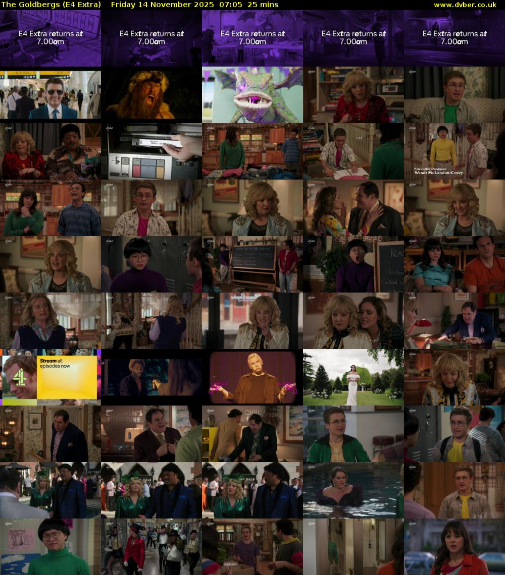 The Goldbergs (E4 Extra) Friday 14 November 2025 07:05 - 07:30