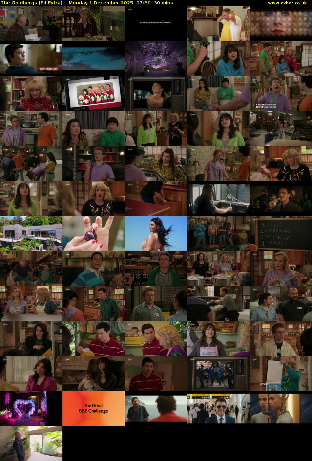 The Goldbergs (E4 Extra) Monday 1 December 2025 07:30 - 08:00