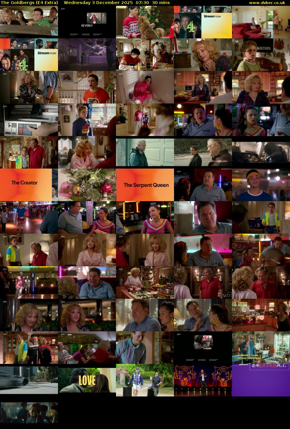 The Goldbergs (E4 Extra) Wednesday 3 December 2025 07:30 - 08:00