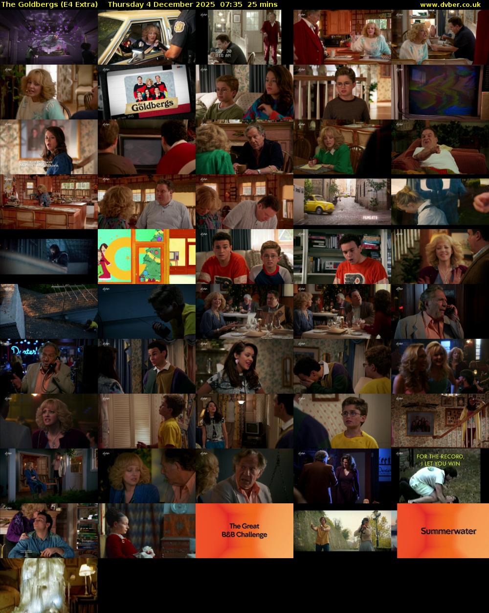 The Goldbergs (E4 Extra) Thursday 4 December 2025 07:35 - 08:00