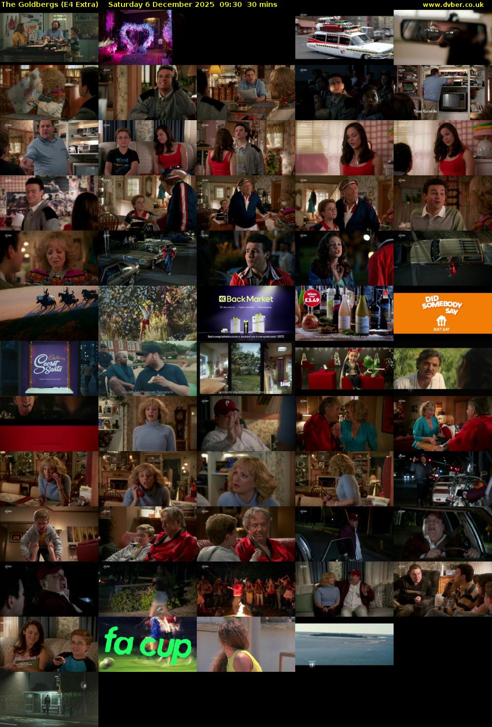 The Goldbergs (E4 Extra) Saturday 6 December 2025 09:30 - 10:00