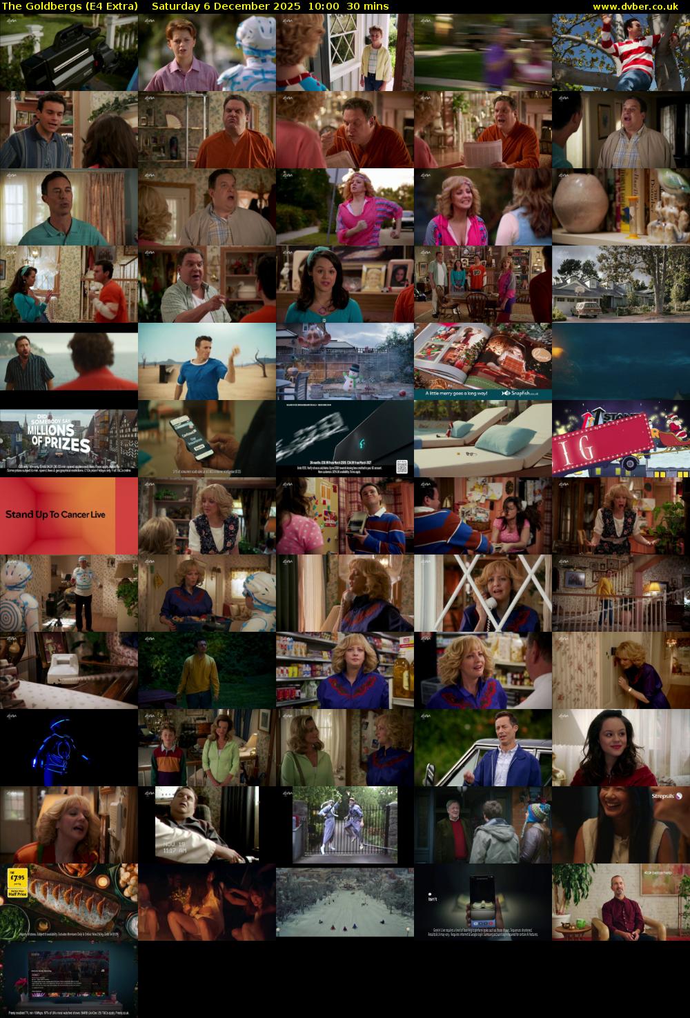 The Goldbergs (E4 Extra) Saturday 6 December 2025 10:00 - 10:30