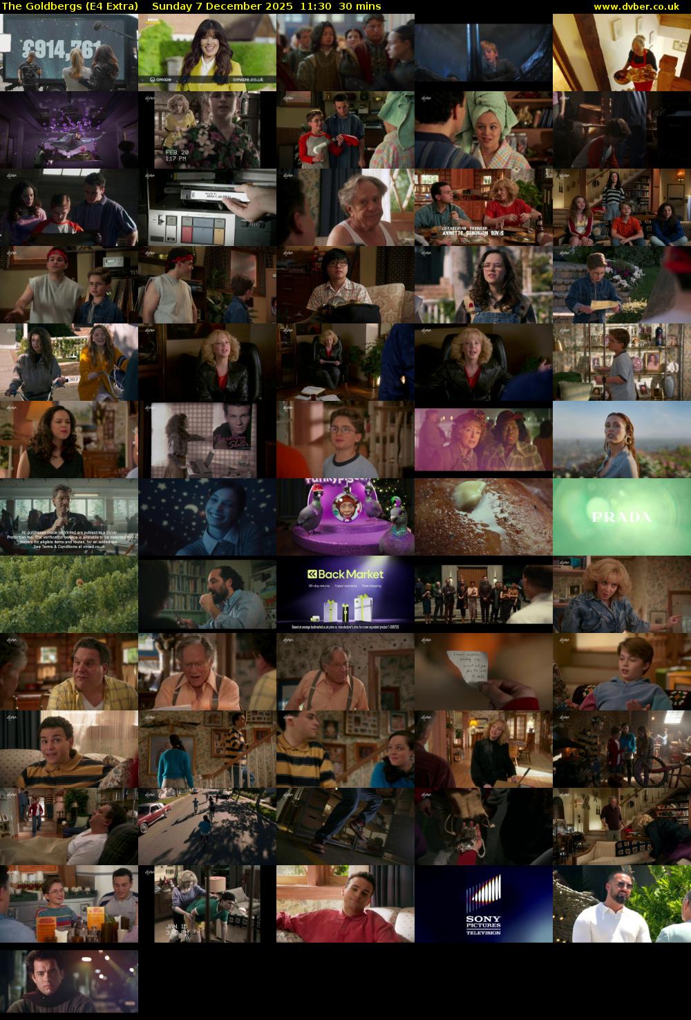 The Goldbergs (E4 Extra) Sunday 7 December 2025 11:30 - 12:00