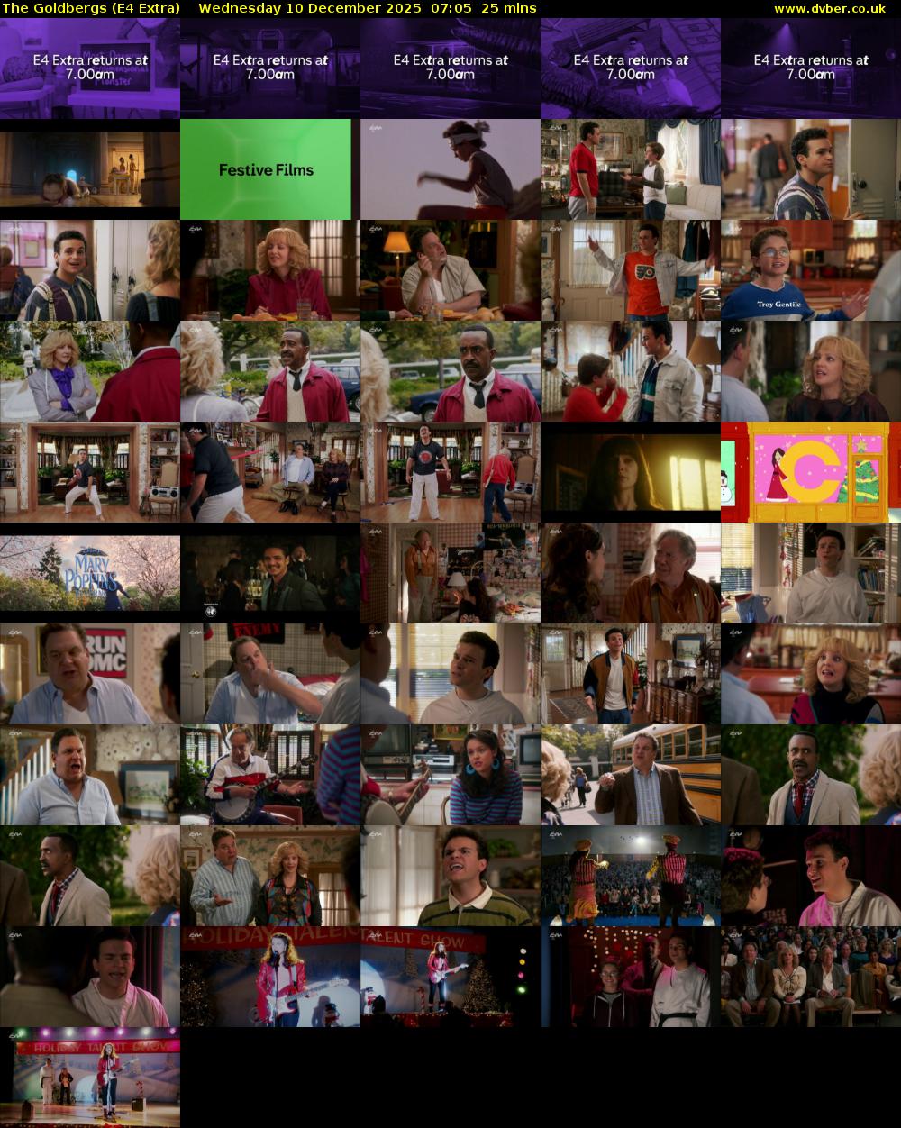 The Goldbergs (E4 Extra) Wednesday 10 December 2025 07:05 - 07:30