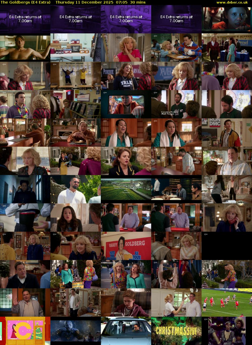 The Goldbergs (E4 Extra) Thursday 11 December 2025 07:05 - 07:35