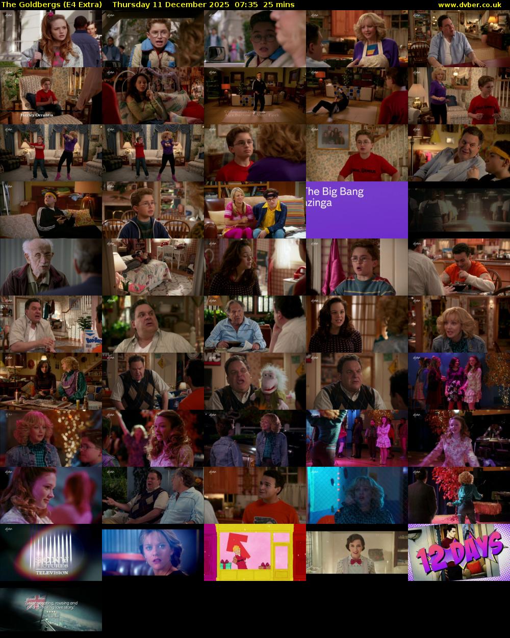 The Goldbergs (E4 Extra) Thursday 11 December 2025 07:35 - 08:00