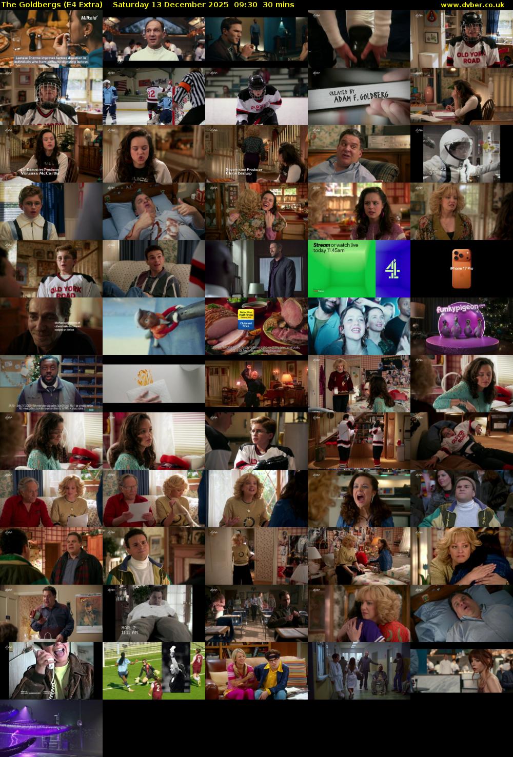 The Goldbergs (E4 Extra) Saturday 13 December 2025 09:30 - 10:00