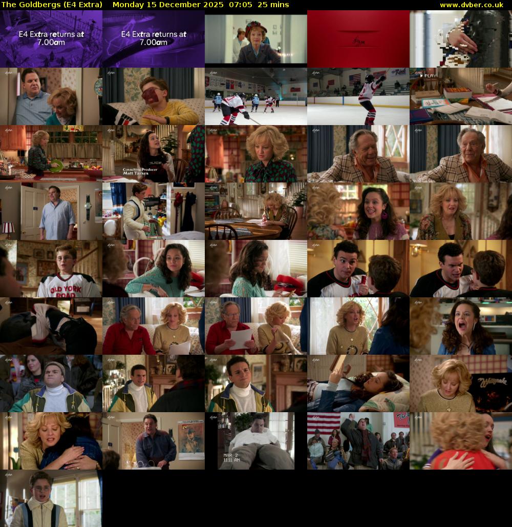 The Goldbergs (E4 Extra) Monday 15 December 2025 07:05 - 07:30
