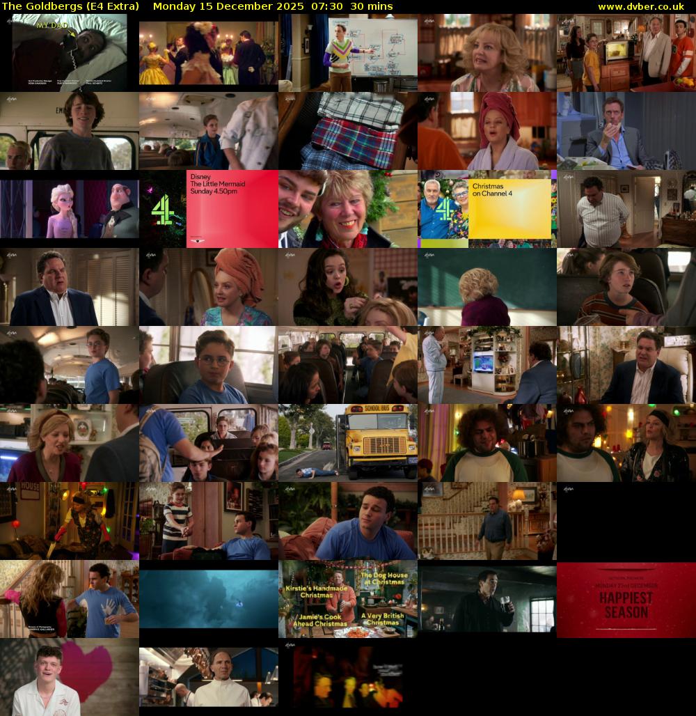 The Goldbergs (E4 Extra) Monday 15 December 2025 07:30 - 08:00