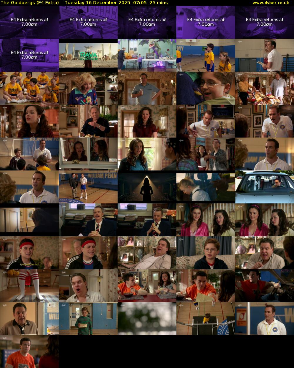 The Goldbergs (E4 Extra) Tuesday 16 December 2025 07:05 - 07:30