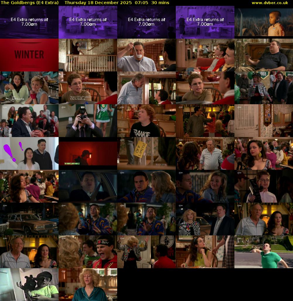The Goldbergs (E4 Extra) Thursday 18 December 2025 07:05 - 07:35