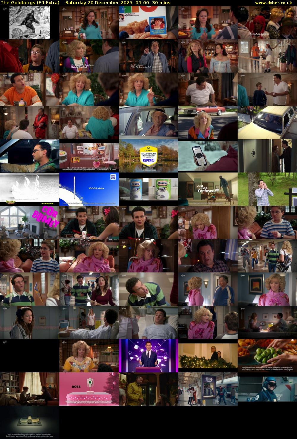 The Goldbergs (E4 Extra) Saturday 20 December 2025 09:00 - 09:30