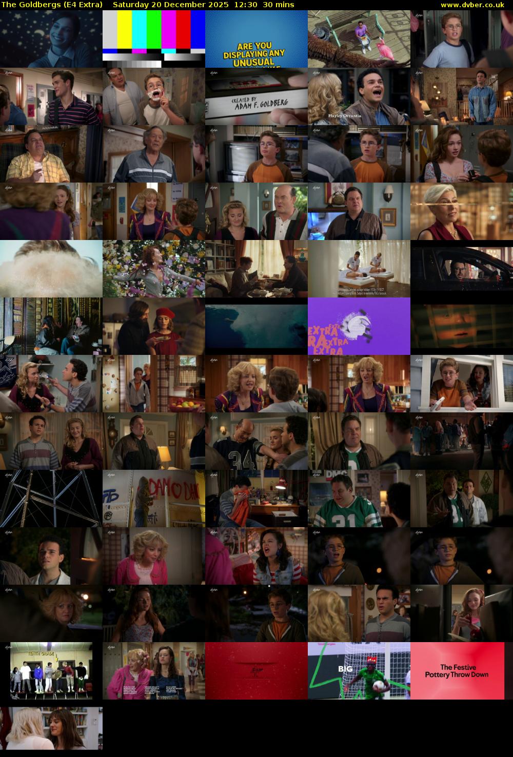 The Goldbergs (E4 Extra) Saturday 20 December 2025 12:30 - 13:00