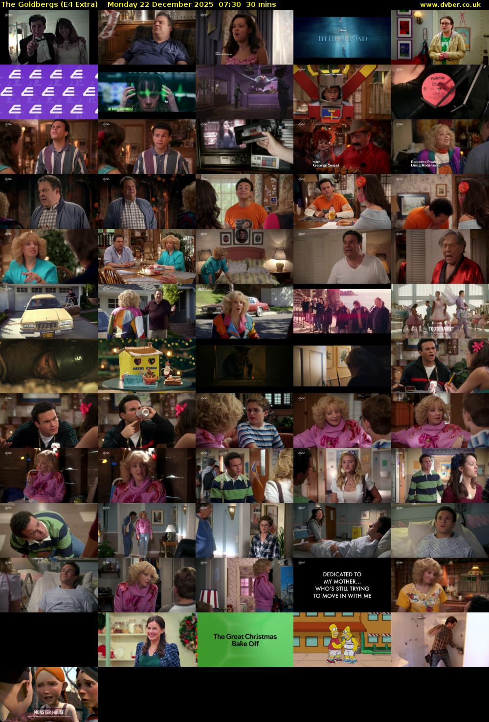 The Goldbergs (E4 Extra) Monday 22 December 2025 07:30 - 08:00