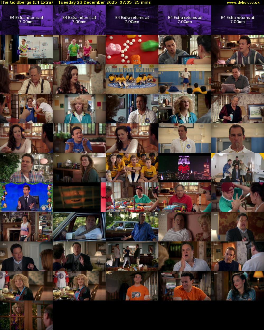 The Goldbergs (E4 Extra) Tuesday 23 December 2025 07:05 - 07:30