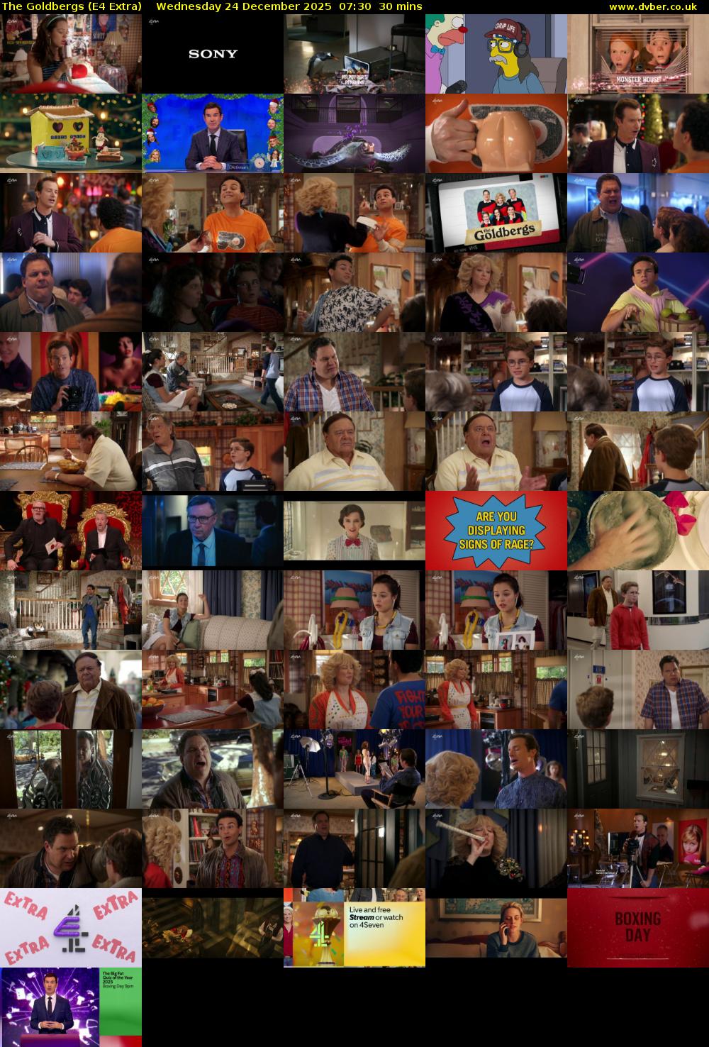The Goldbergs (E4 Extra) Wednesday 24 December 2025 07:30 - 08:00
