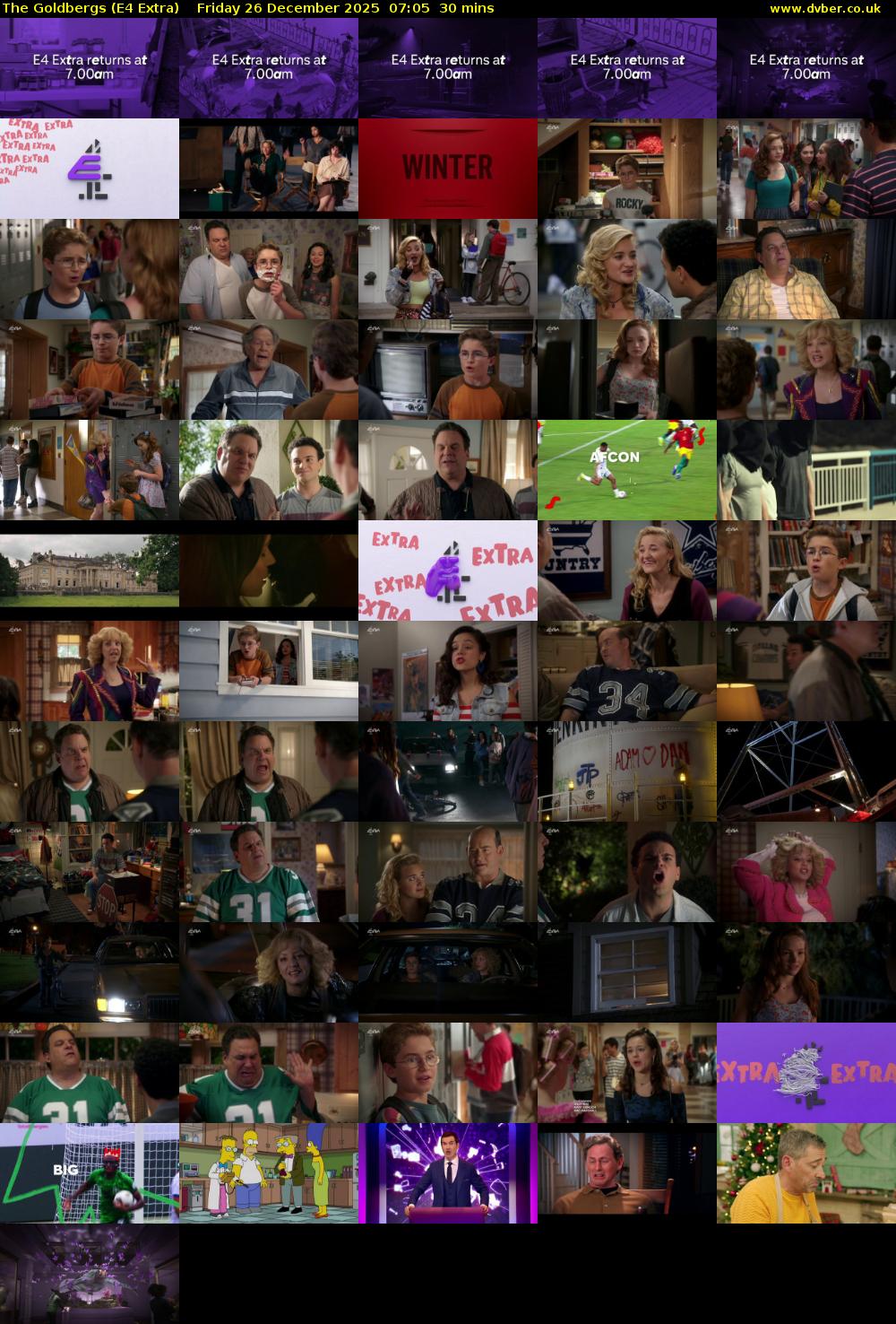 The Goldbergs (E4 Extra) Friday 26 December 2025 07:05 - 07:35