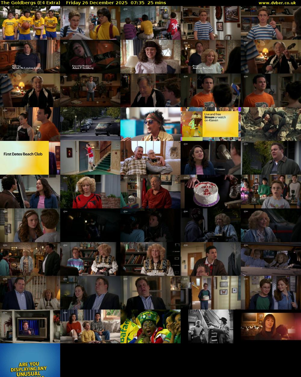 The Goldbergs (E4 Extra) Friday 26 December 2025 07:35 - 08:00