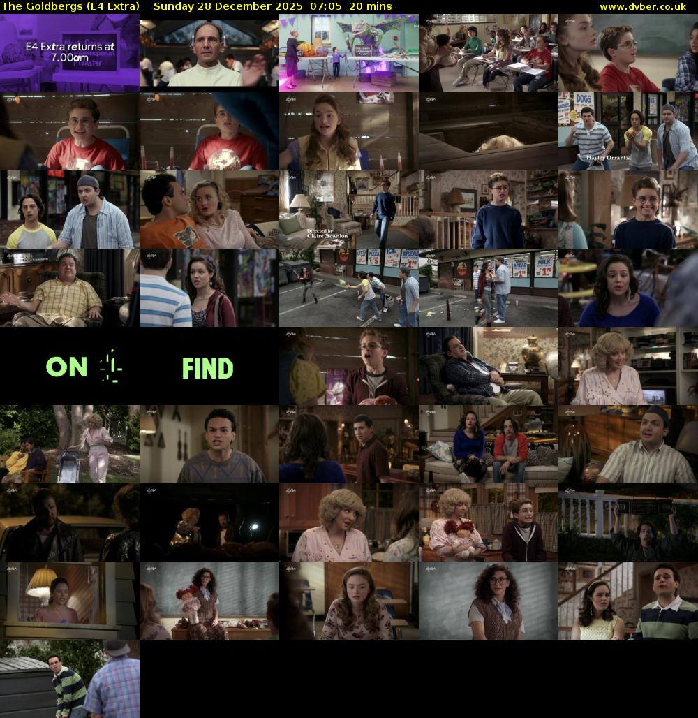 The Goldbergs (E4 Extra) Sunday 28 December 2025 07:05 - 07:25