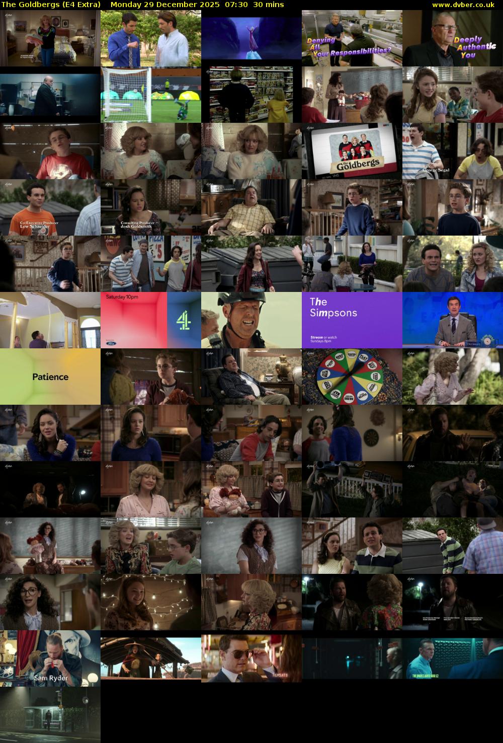 The Goldbergs (E4 Extra) Monday 29 December 2025 07:30 - 08:00