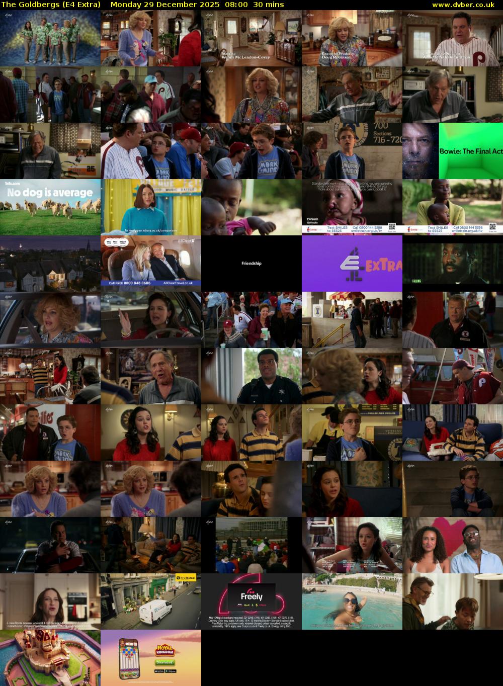 The Goldbergs (E4 Extra) Monday 29 December 2025 08:00 - 08:30