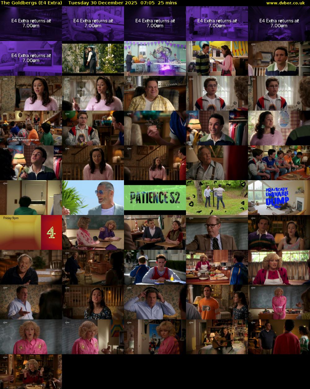 The Goldbergs (E4 Extra) Tuesday 30 December 2025 07:05 - 07:30