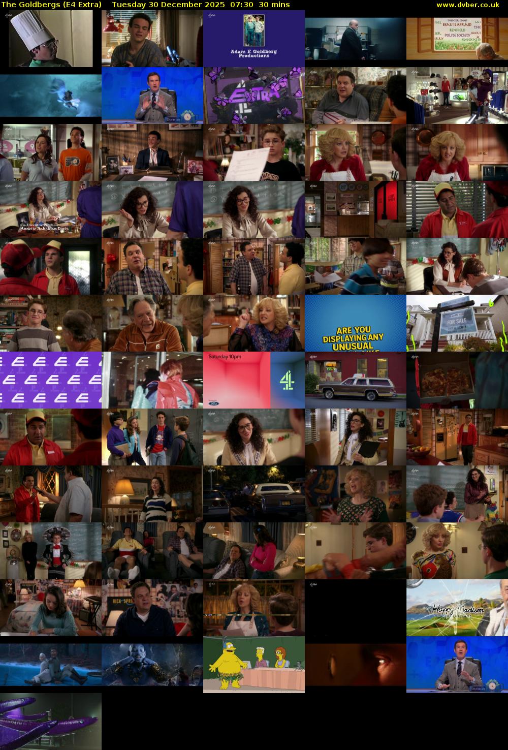 The Goldbergs (E4 Extra) Tuesday 30 December 2025 07:30 - 08:00