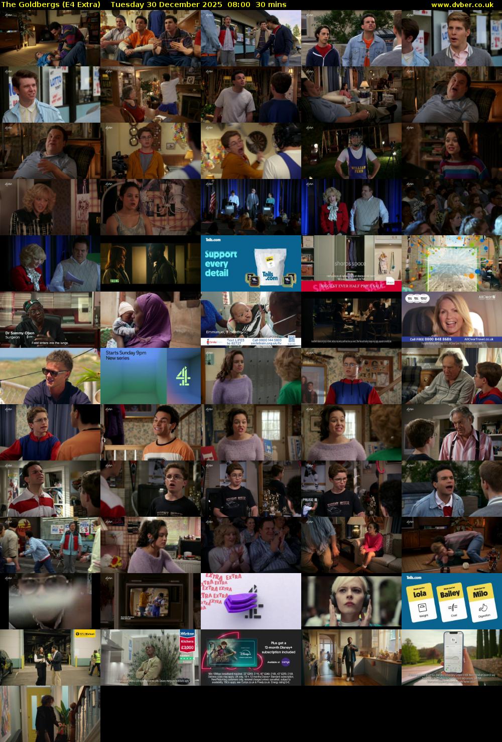 The Goldbergs (E4 Extra) Tuesday 30 December 2025 08:00 - 08:30