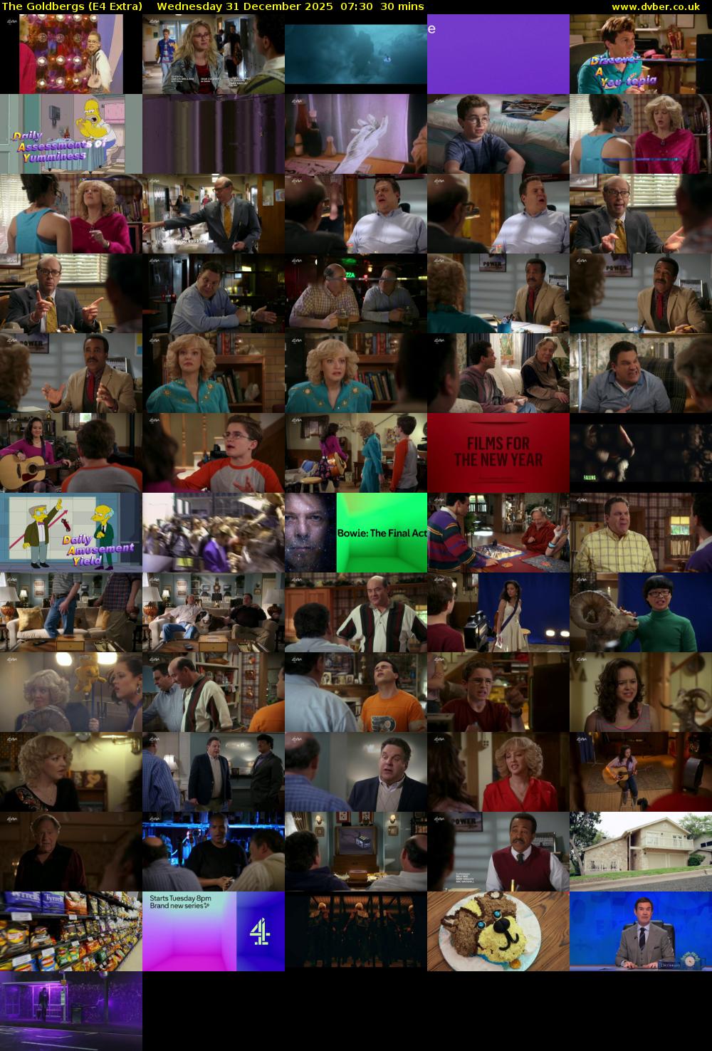 The Goldbergs (E4 Extra) Wednesday 31 December 2025 07:30 - 08:00