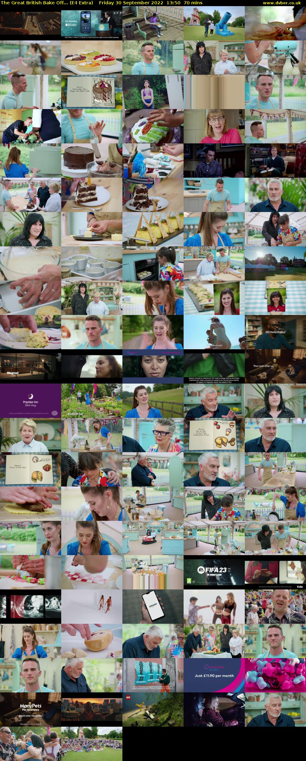 The Great British Bake Off... (E4 Extra) Friday 30 September 2022 13:50 - 15:00
