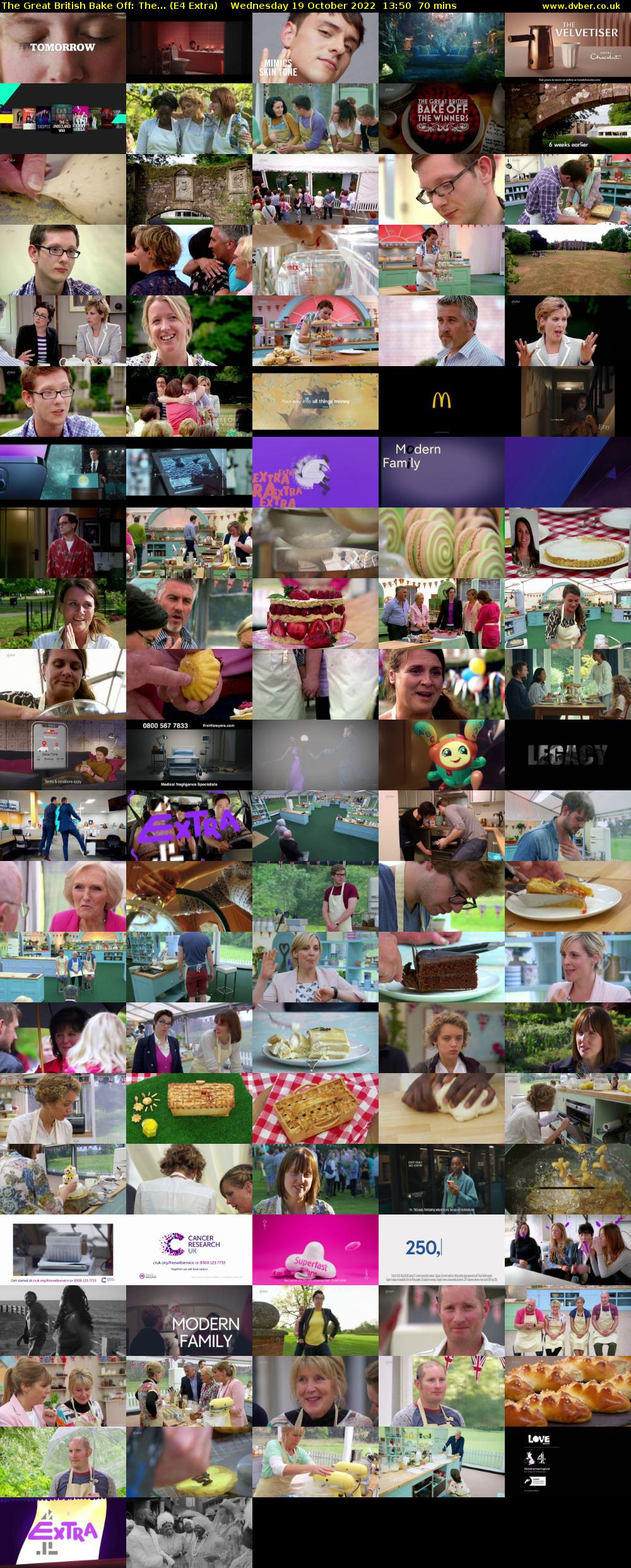 The Great British Bake Off: The... (E4 Extra) Wednesday 19 October 2022 13:50 - 15:00