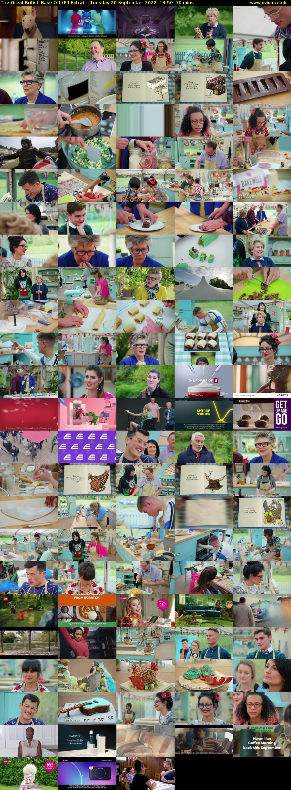 The Great British Bake Off (E4 Extra) Tuesday 20 September 2022 13:50 - 15:00