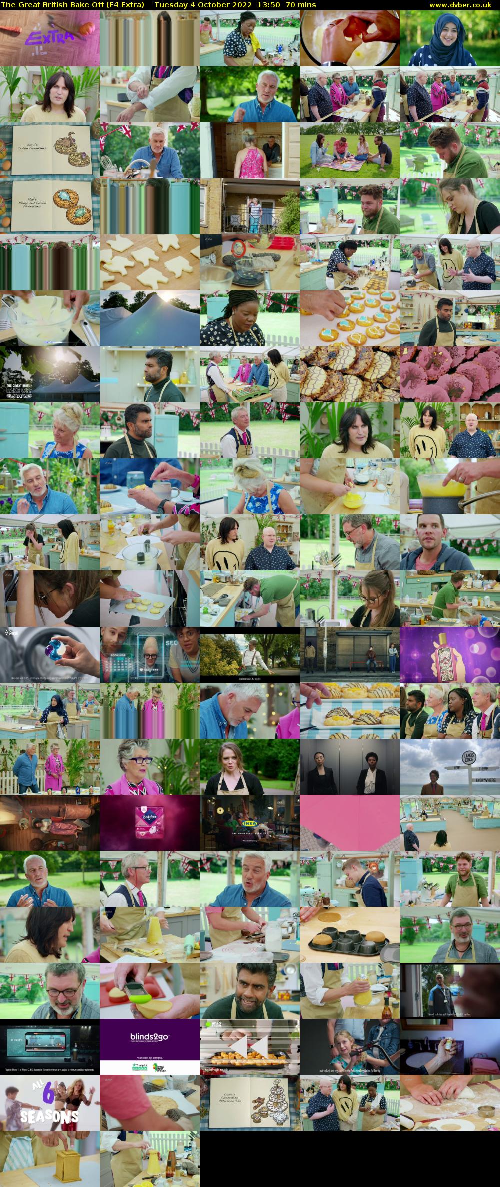 The Great British Bake Off (E4 Extra) Tuesday 4 October 2022 13:50 - 15:00