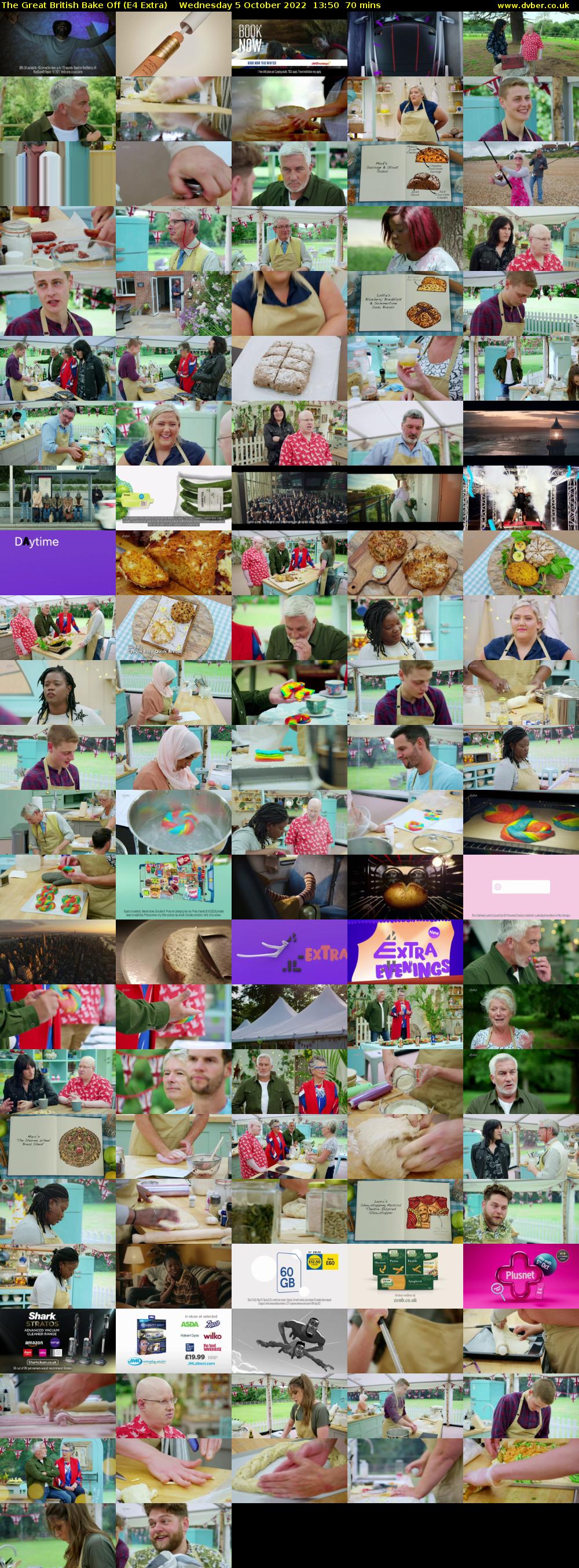 The Great British Bake Off (E4 Extra) Wednesday 5 October 2022 13:50 - 15:00