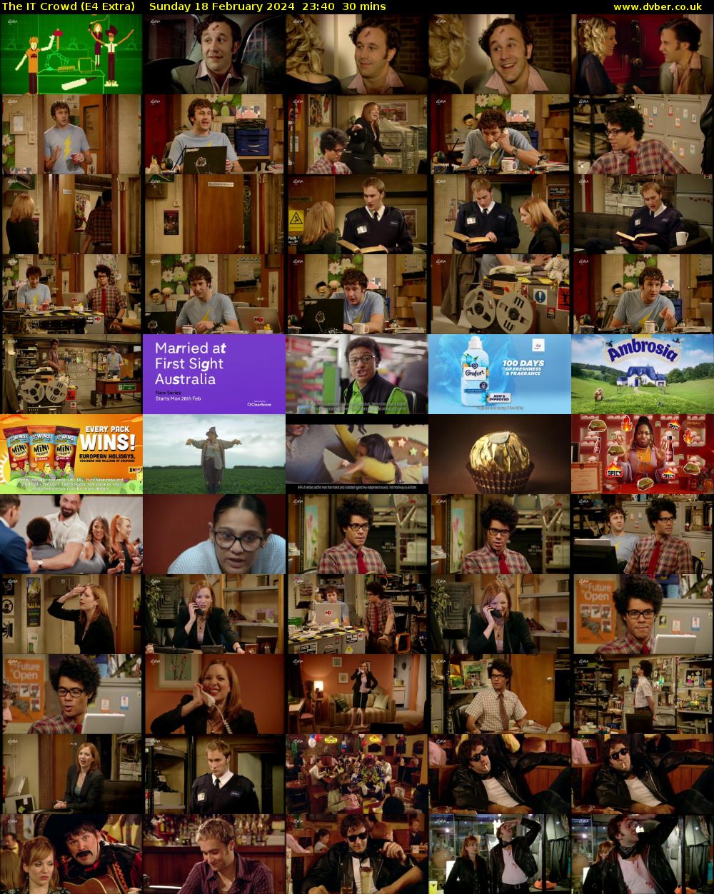 The IT Crowd (E4 Extra) Sunday 18 February 2024 23:40 - 00:10