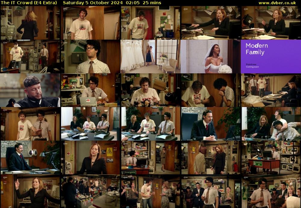 The IT Crowd (E4 Extra) Saturday 5 October 2024 02:05 - 02:30