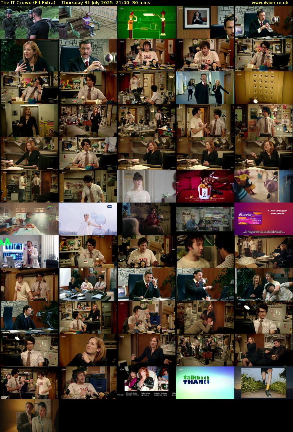 The IT Crowd (E4 Extra) Thursday 31 July 2025 21:00 - 21:30
