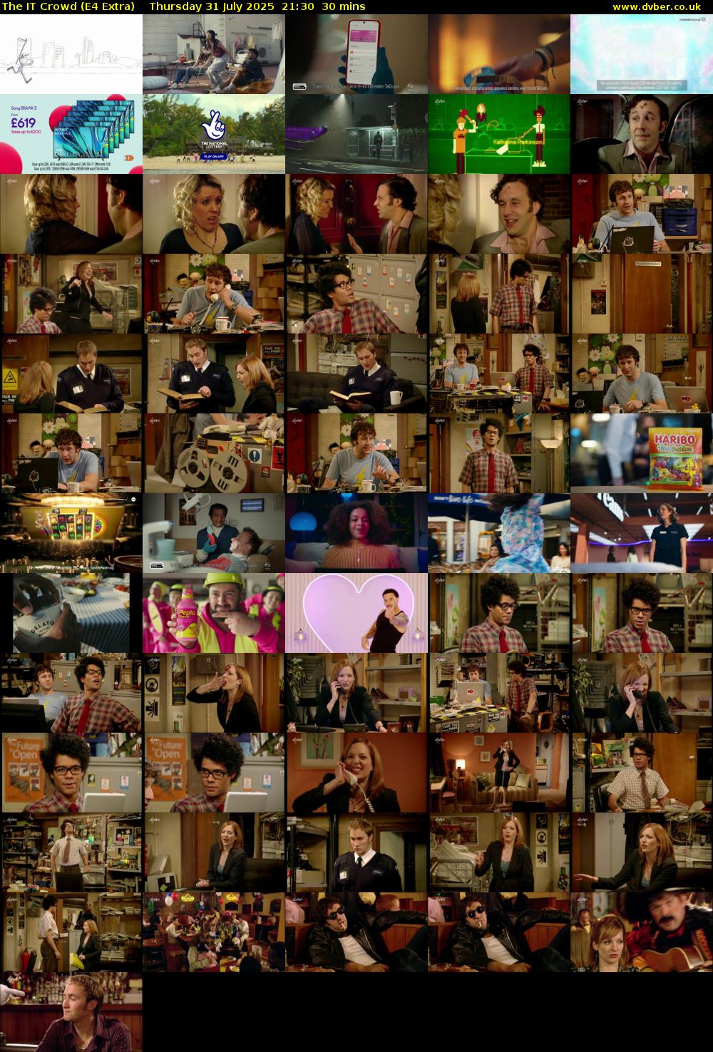 The IT Crowd (E4 Extra) Thursday 31 July 2025 21:30 - 22:00
