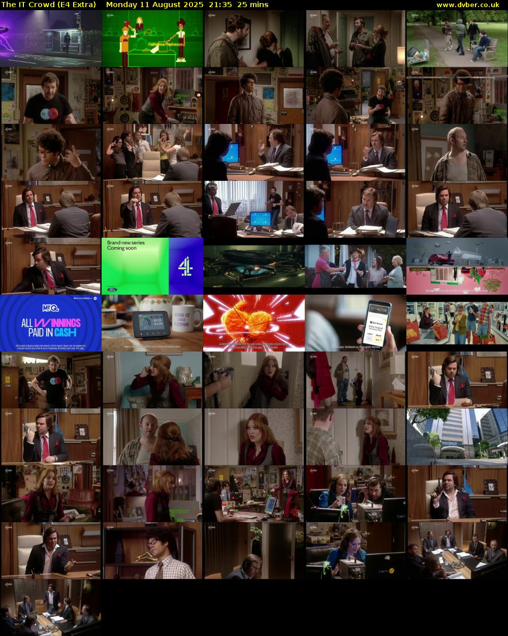 The IT Crowd (E4 Extra) Monday 11 August 2025 21:35 - 22:00