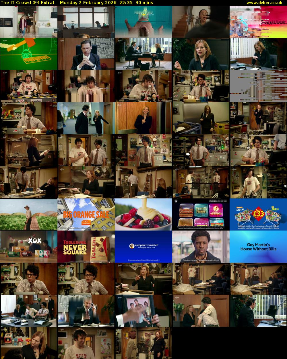 The IT Crowd (E4 Extra) Monday 2 February 2026 22:35 - 23:05
