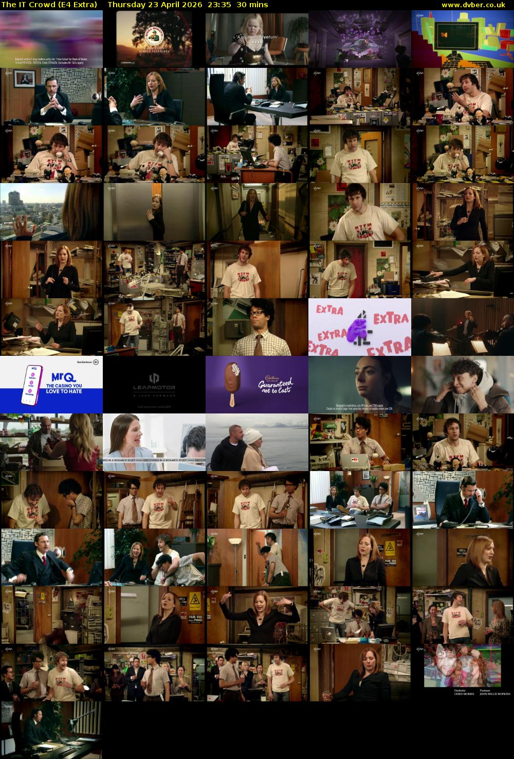 The IT Crowd (E4 Extra) Thursday 23 April 2026 23:35 - 00:05
