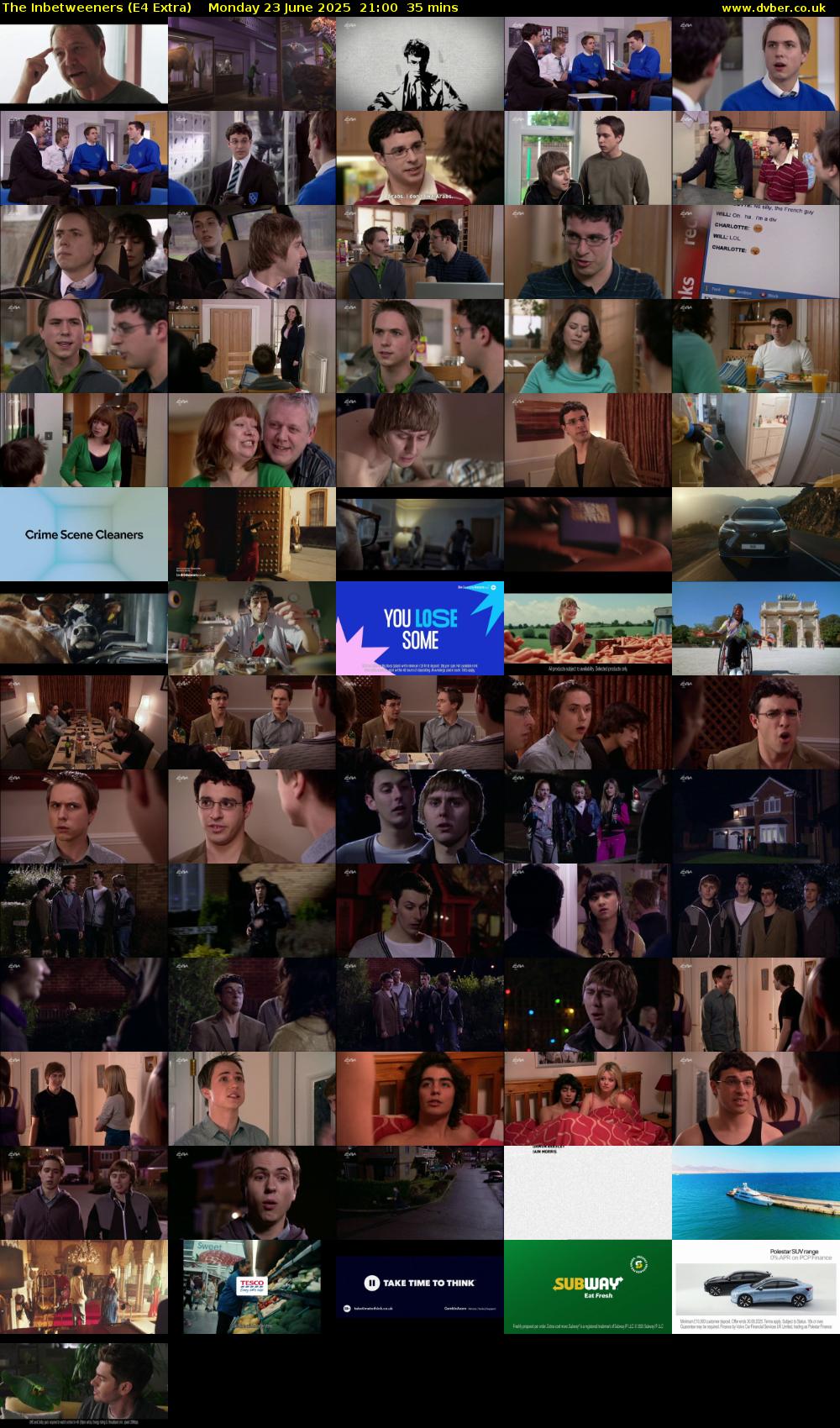 The Inbetweeners (E4 Extra) Monday 23 June 2025 21:00 - 21:35