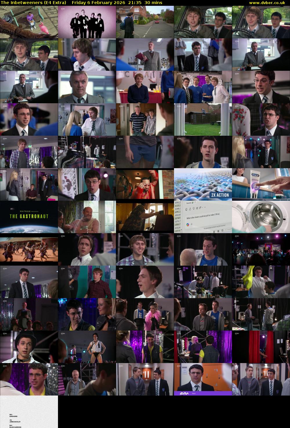 The Inbetweeners (E4 Extra) Friday 6 February 2026 21:35 - 22:05