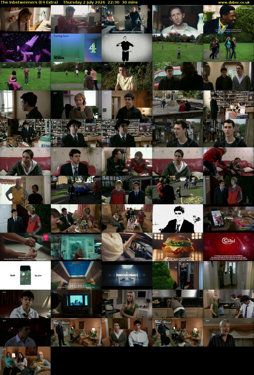 The Inbetweeners (E4 Extra) Thursday 2 July 2026 22:30 - 23:00