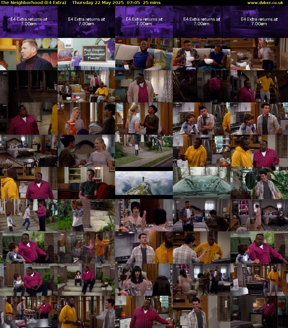 The Neighborhood (E4 Extra) Thursday 22 May 2025 07:05 - 07:30