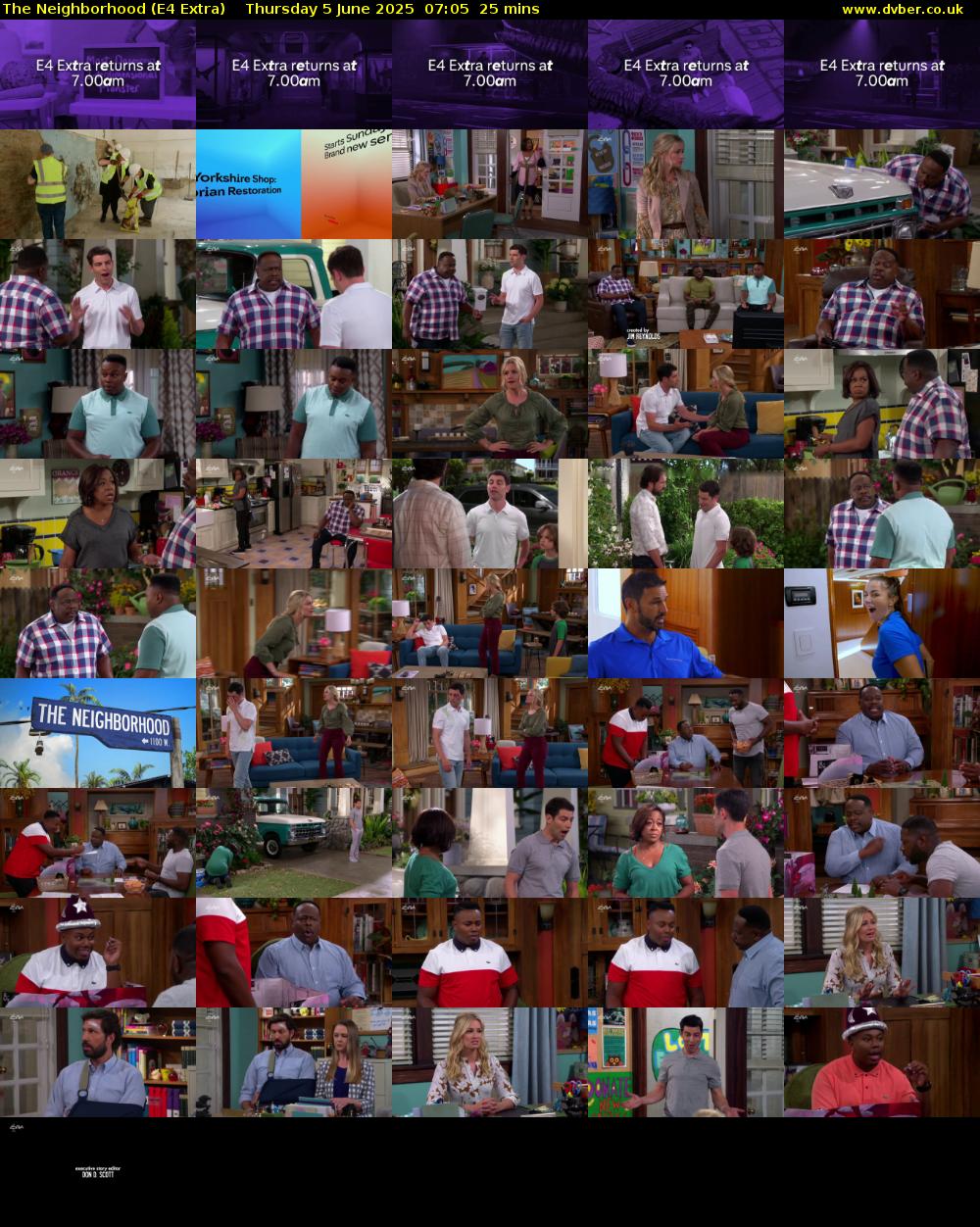 The Neighborhood (E4 Extra) Thursday 5 June 2025 07:05 - 07:30