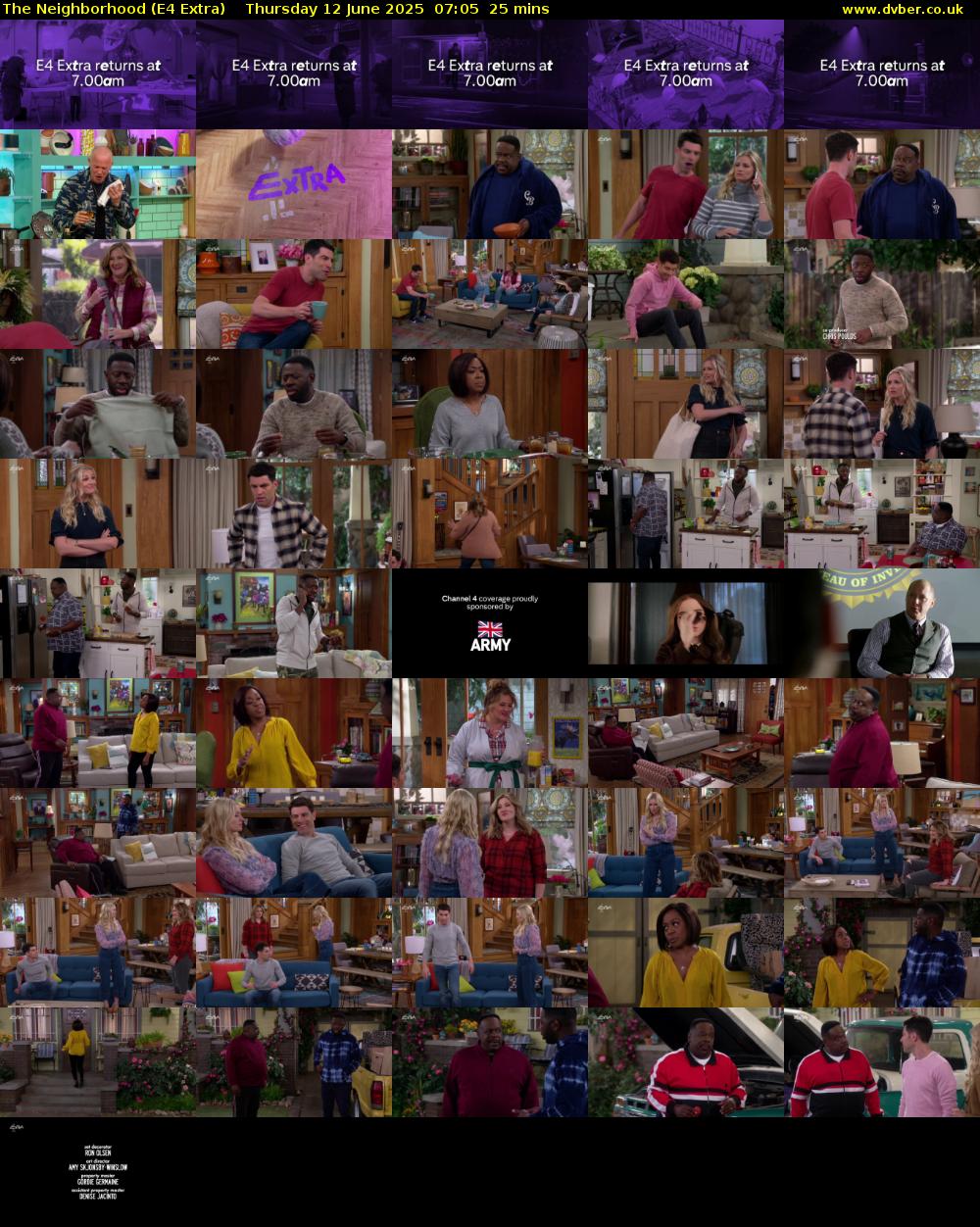 The Neighborhood (E4 Extra) Thursday 12 June 2025 07:05 - 07:30