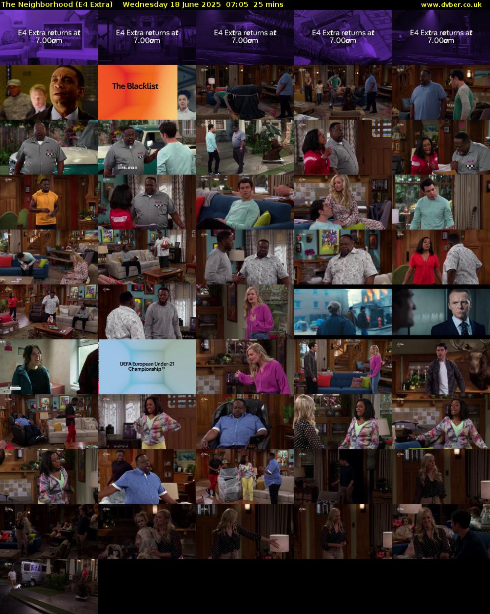 The Neighborhood (E4 Extra) Wednesday 18 June 2025 07:05 - 07:30